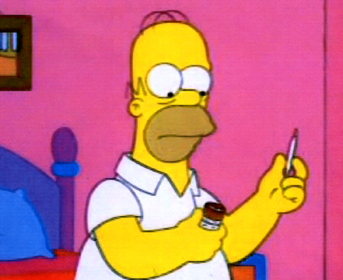 Homer Simpsons Smokin' Weed