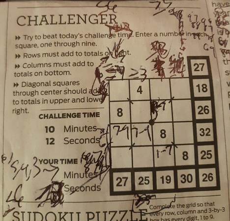 When a newspaper publishes an unsolvable Challenger puzzle